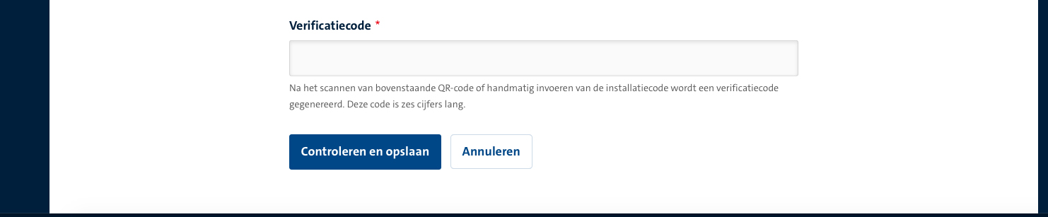 TFA instellen