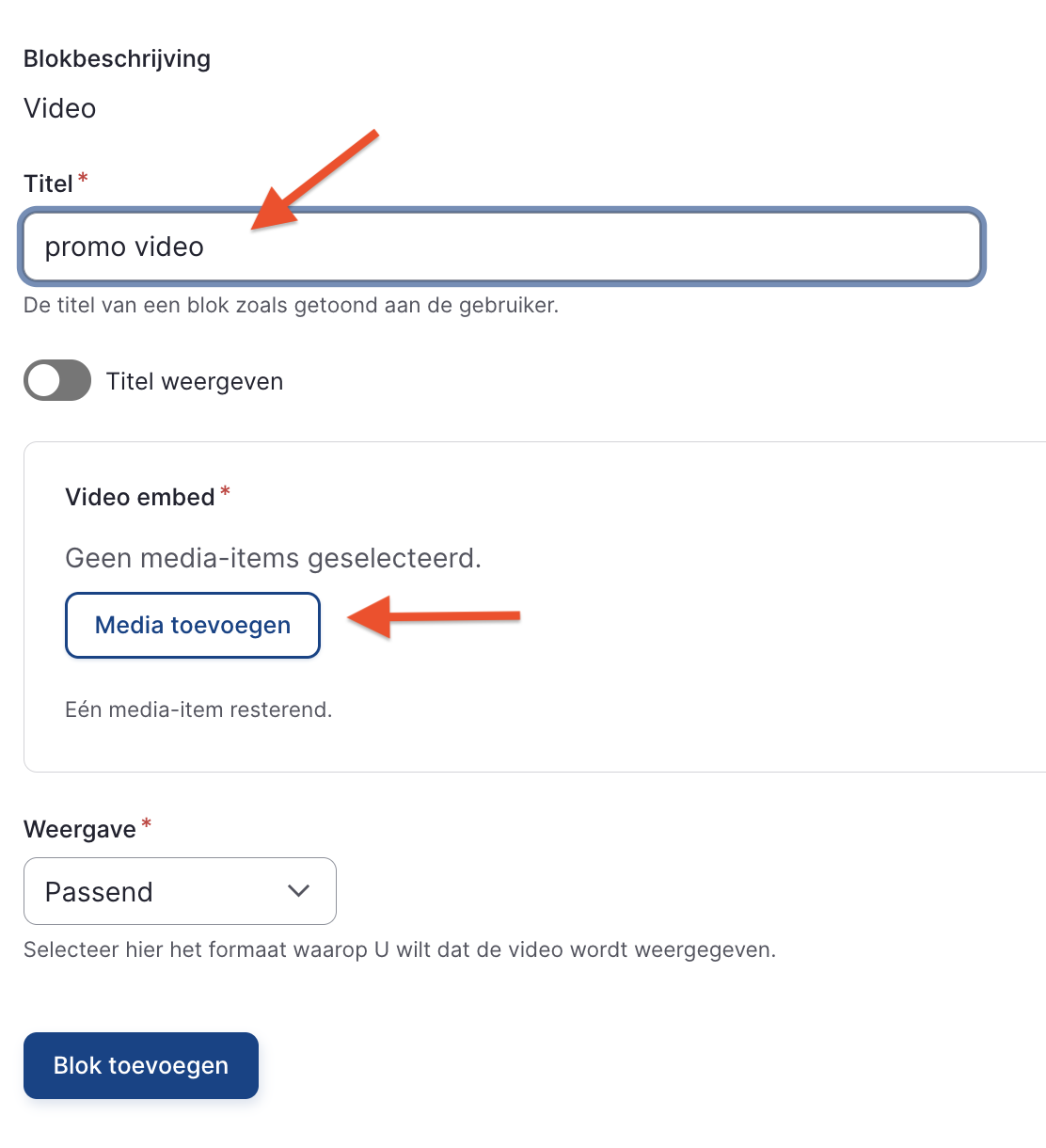 video blok uitleg